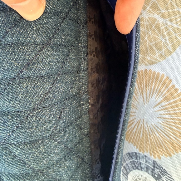 Karl Lagerfeld Denim Blue Pearl Embellished Shoulder Bag NWT and Dust Bag - Picture 6 of 14